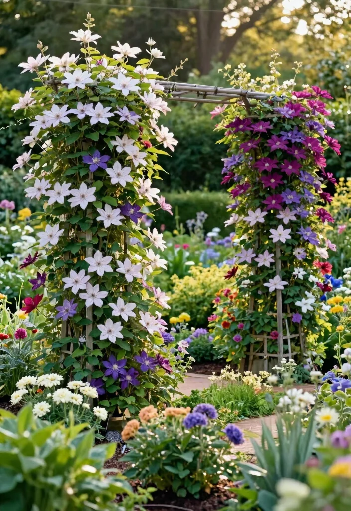 15 Clematis Trellis 2026 Trending Ideas With Blooming Beauty - 11. Seasonal Clematis Arrangements 1
