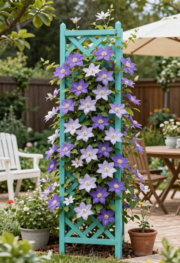 15 Clematis Trellis 2026 Trending Ideas With Blooming Beauty - 15. Customized Trellis Designs 1