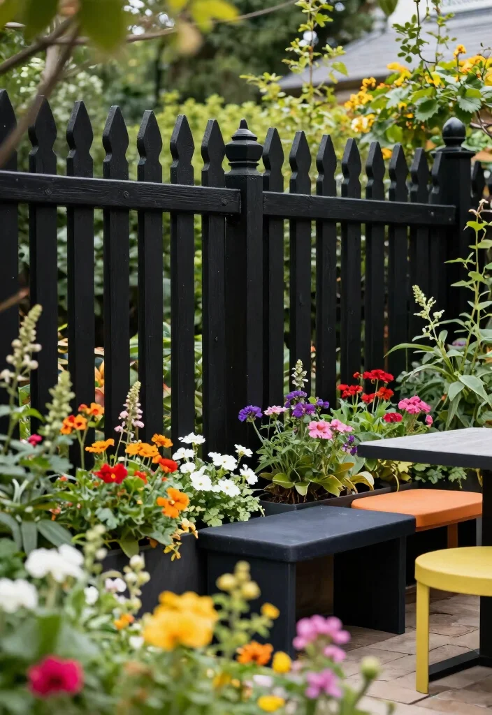 15 Fence Stain Colors Ideas That Boost Curb Appeal - 15. Classic Black 1