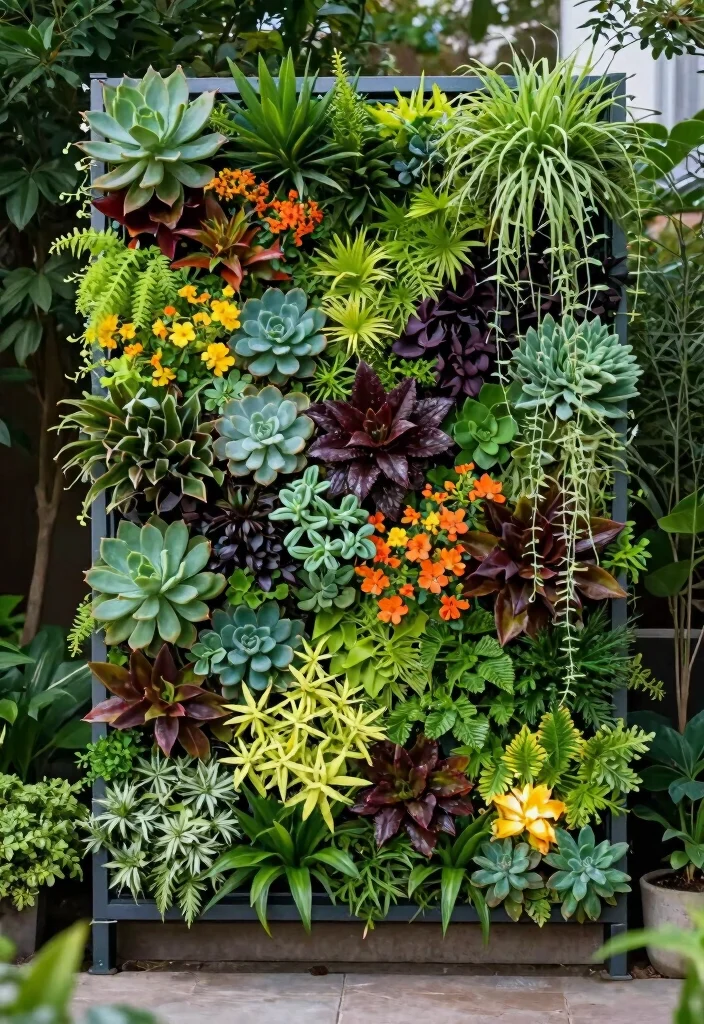 15 Fence Trellis Ideas With Vertical Garden Charm - 14. Living Wall Trellis 1