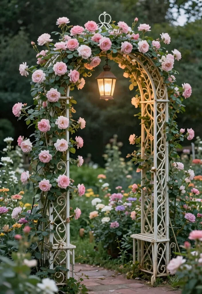 15 Fence Trellis Ideas With Vertical Garden Charm - 4. Vintage-Style Trellis 1