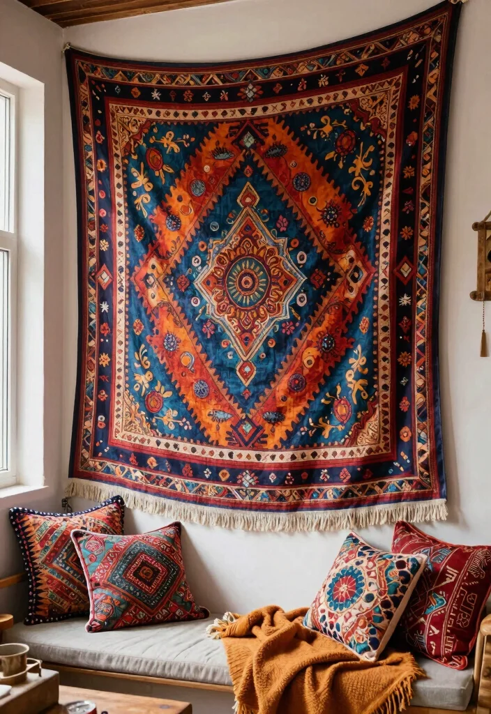 15 Hanging Fabric From Ceiling Ideas With Dreamy Vibes 12 15 Hanging Fabric From Ceiling Ideas With Dreamy Vibes - 12. Bohemian Tapestries 1