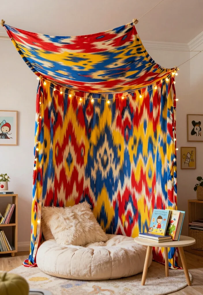 15 Hanging Fabric From Ceiling Ideas With Dreamy Vibes 2 15 Hanging Fabric From Ceiling Ideas With Dreamy Vibes - 2. Colorful Fabric Canopies 1