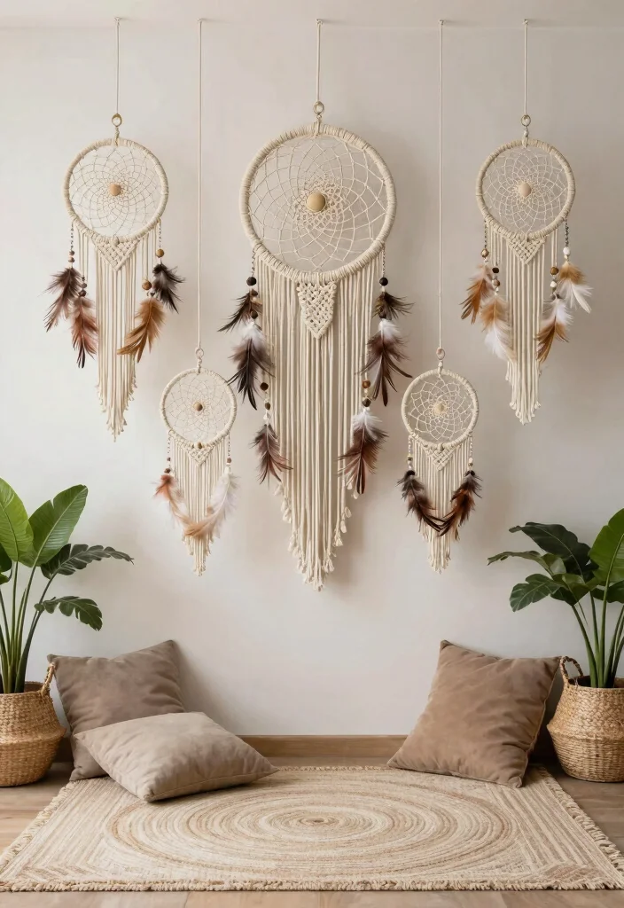 15 Hanging Fabric From Ceiling Ideas With Dreamy Vibes 3 15 Hanging Fabric From Ceiling Ideas With Dreamy Vibes - 3. Macramé Dreamcatchers 1