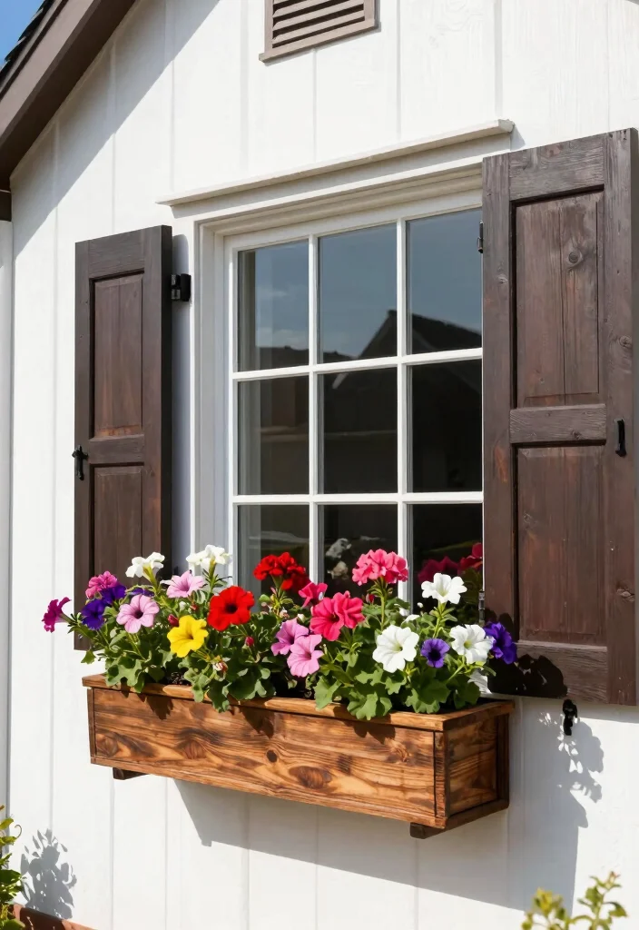 15 Modern Farmhouse Outside Ideas With Fresh Curb Appeal - 12. Charming Window Boxes 1