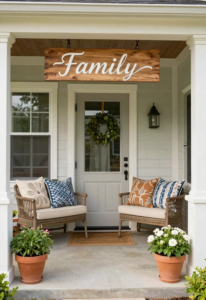 15 Modern Farmhouse Outside Ideas With Fresh Curb Appeal - 15. Personalized Details 1