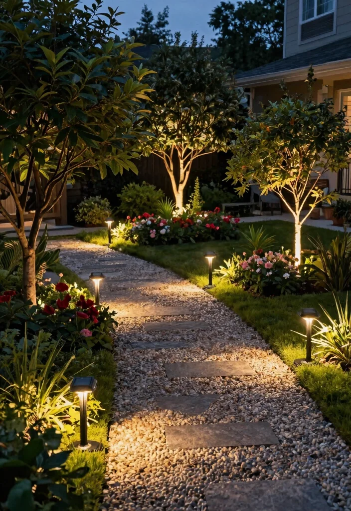 15 Outdoor Landscaping Ideas Front Yard That Impress 8 15 Outdoor Landscaping Ideas Front Yard That Impress - 8. Sustainable Lighting 1