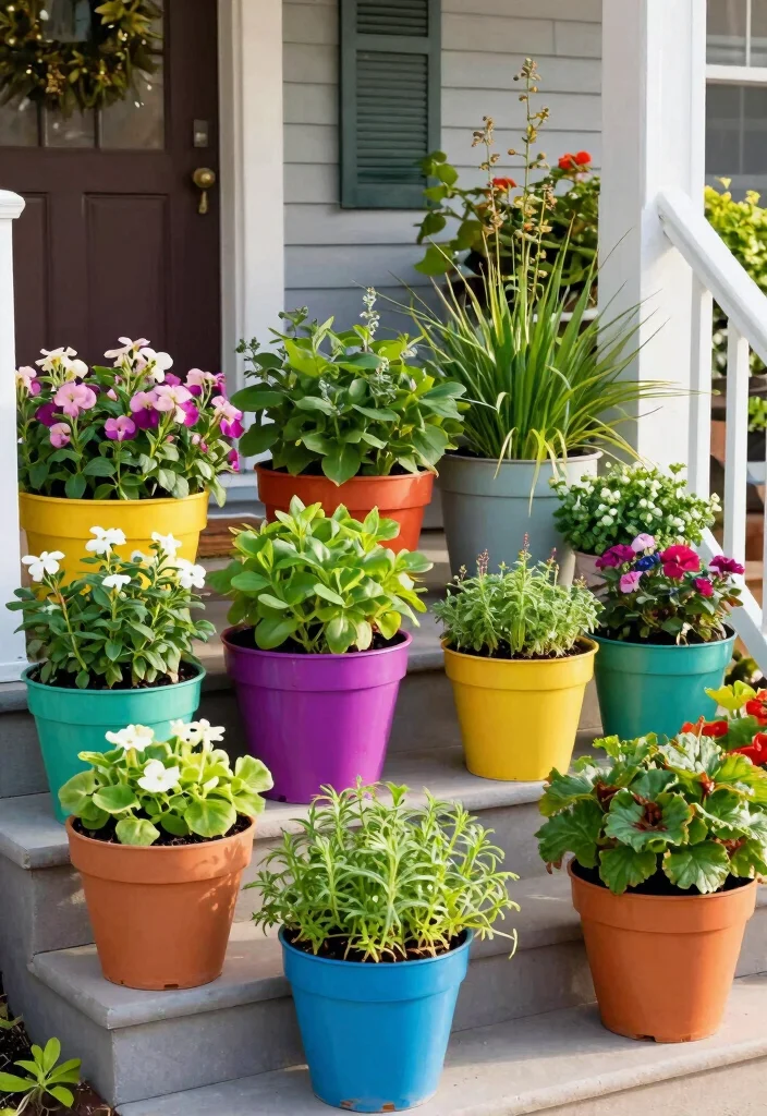 15 Outdoor Landscaping Ideas Front Yard That Impress 9 15 Outdoor Landscaping Ideas Front Yard That Impress - 9. Container Gardening 1