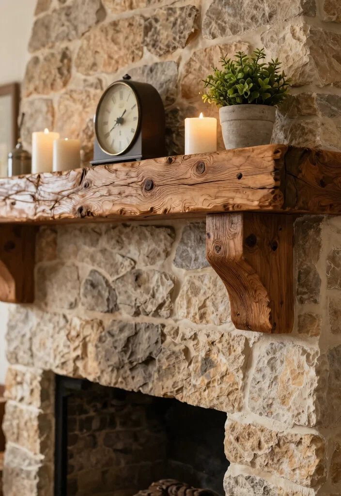 15 Rustic Fireplaces Farmhouse Style Ideas With Cozy Appeal - 1. Reclaimed Wood Mantels 1