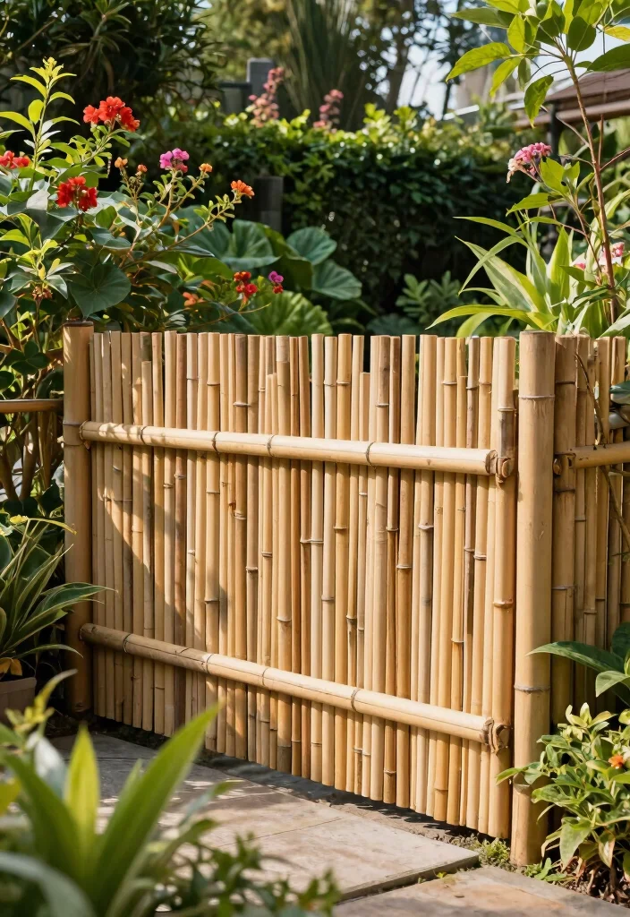16 Bamboo Fence Ideas With Natural Privacy - 16. Sustainable Bamboo Fencing Solutions 1