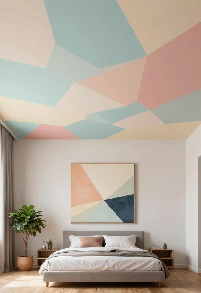 16 Bedroom Pop Ceiling Design Modern 2026 Trending Ideas With Sleek Style - 1. Chic Geometric Patterns 1