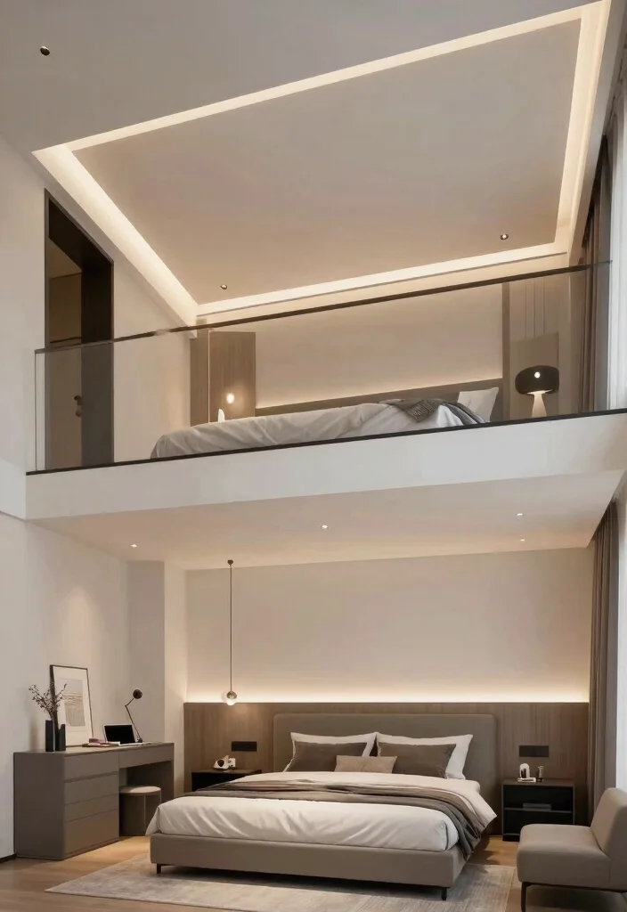16 Bedroom Pop Ceiling Design Modern 2026 Trending Ideas With Sleek Style - 16. Multi-Level Ceilings 1