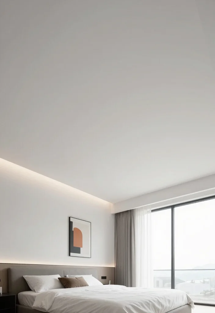 16 Bedroom Pop Ceiling Design Modern 2026 Trending Ideas With Sleek Style - 3. Minimalist White Ceilings 1