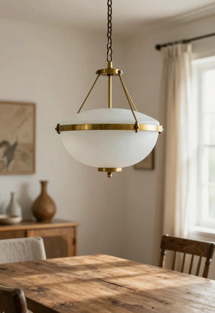 16 Farmhouse Dining Room Light Fixtures Ideas With Vintage Glow - 13. Vintage Style Bowl Fixtures 1