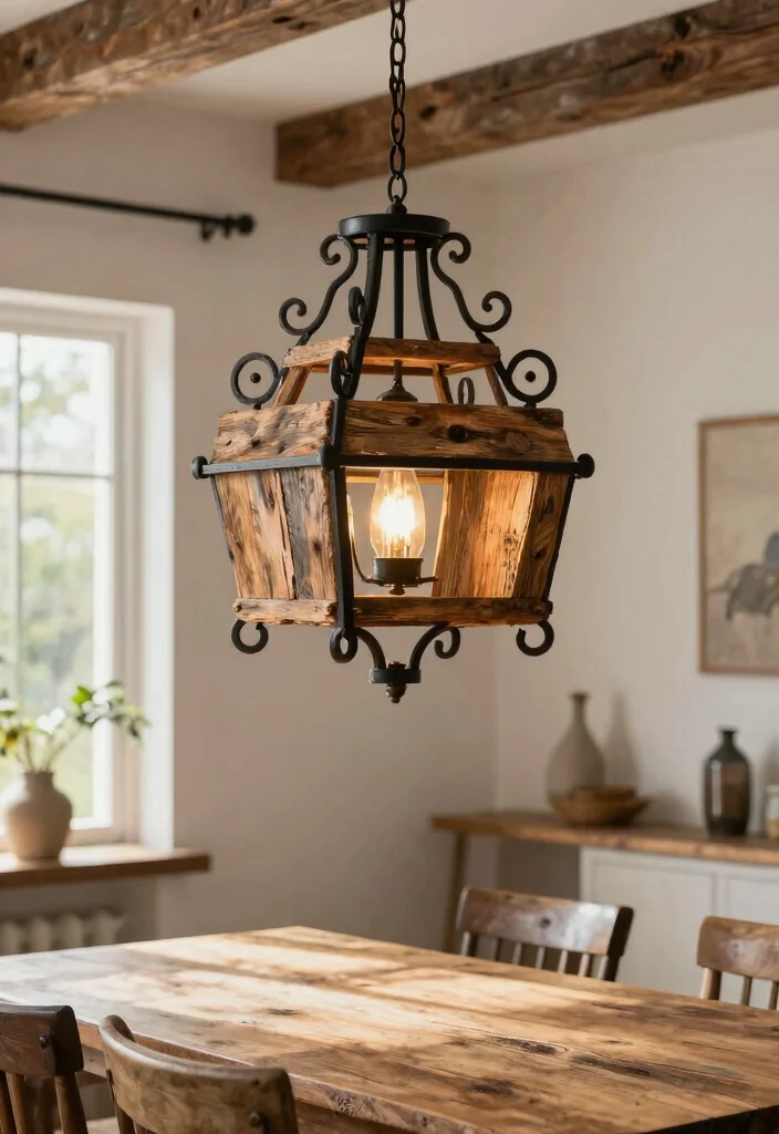 16 Farmhouse Dining Room Light Fixtures Ideas With Vintage Glow - 15. Custom-Made Fixtures 1
