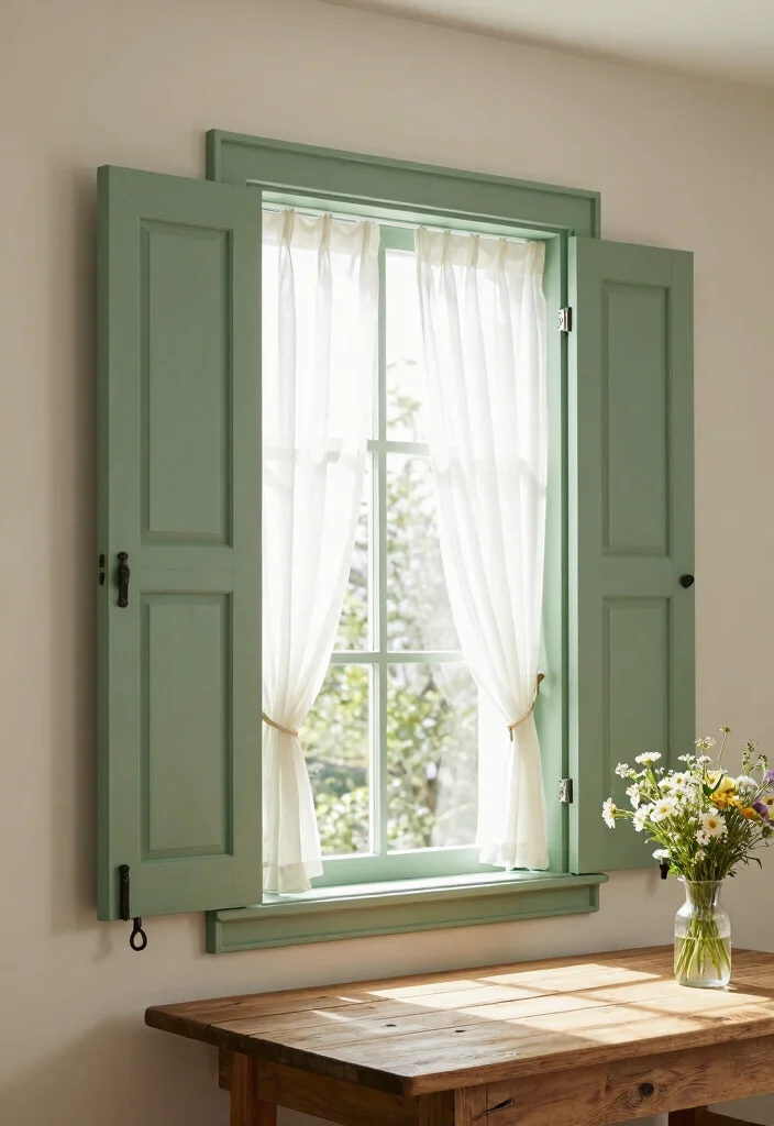 16 Farmhouse Window Trim Ideas With Charming Character - 7. Farmhouse Shutters 1
