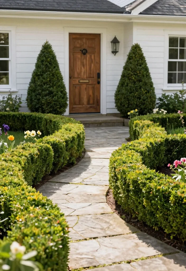 16 Front Yard Bushes Ideas With Structured Beauty - 1. Boxwood: The Classic Choice 1