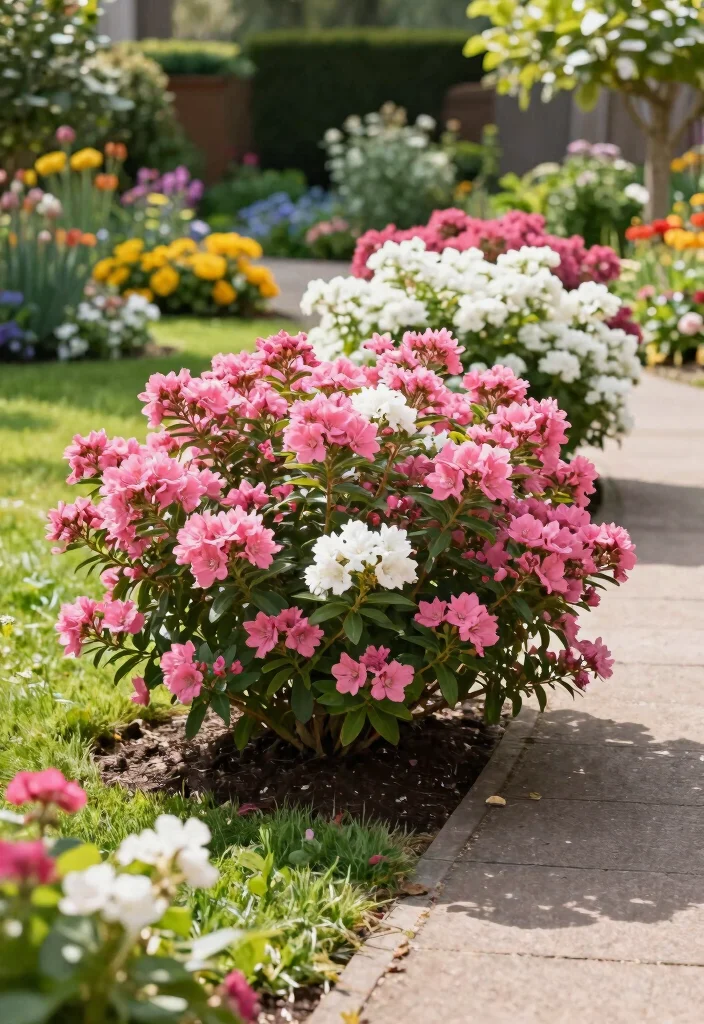 16 Front Yard Bushes Ideas With Structured Beauty - 4. Spirea: A Symphony of Colors 1