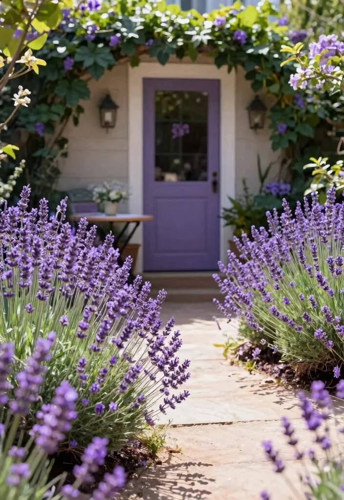16 Front Yard Bushes Ideas With Structured Beauty - 7. Lavender: Fragrant and Functional 1