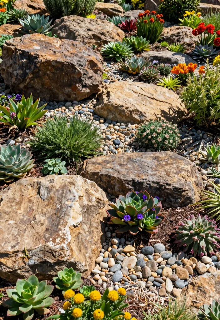 16 Front Yard No Grass Landscaping Ideas With Modern Appeal - 4. Rock Garden Creations 1