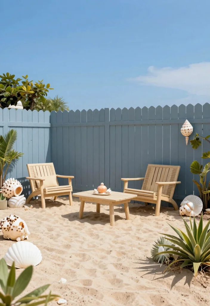 16 Grey Fence Paint Ideas With Modern Edge - 7. Blue-Grey for a Coastal Feel 1