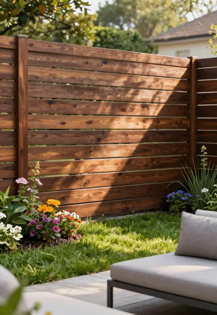 16 Modern Fence Design Wood Ideas With Sleek Lines 1 16 Modern Fence Design Wood Ideas With Sleek Lines - 1. Horizontal Slat Fence for a Chic Look 1