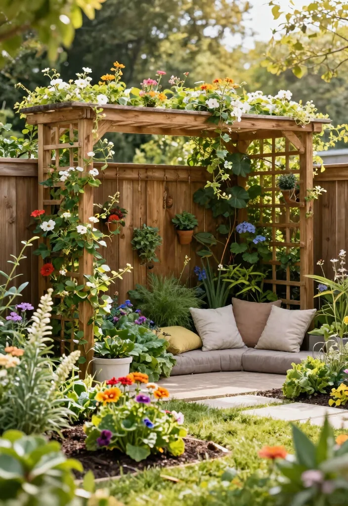 16 Modern Fence Design Wood Ideas With Sleek Lines 12 16 Modern Fence Design Wood Ideas With Sleek Lines - 12. Modern Trellis Fence for Vertical Gardening 1