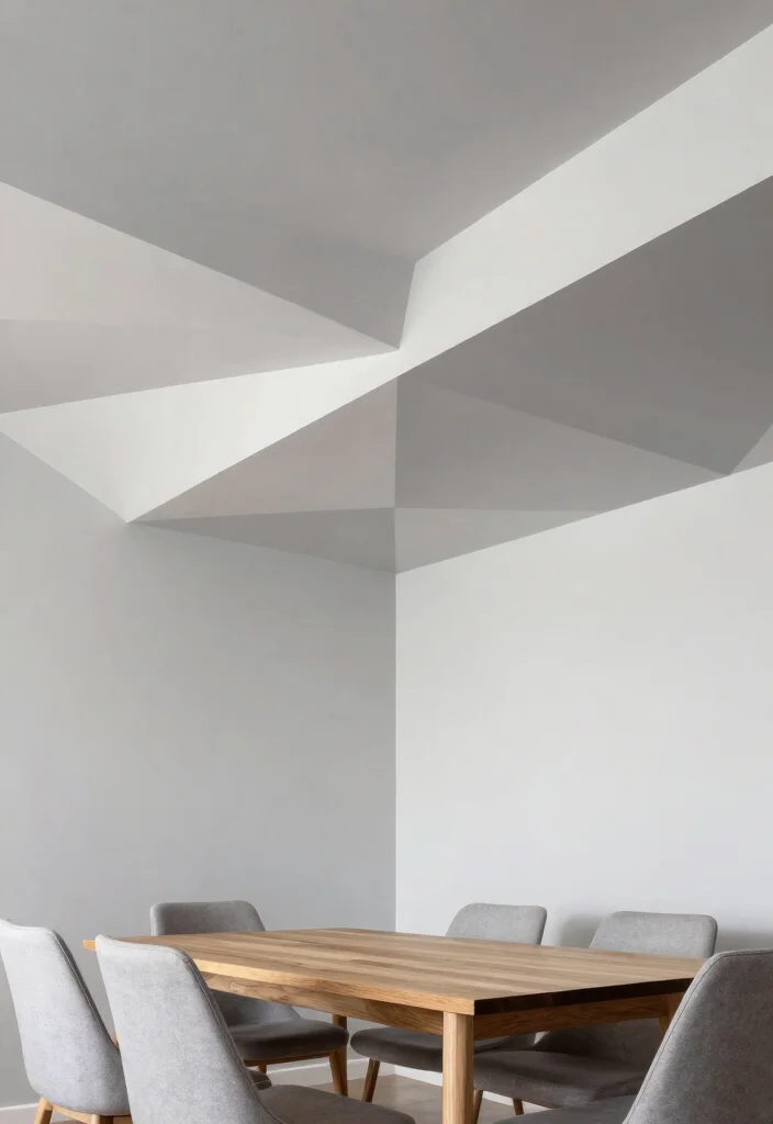 16 Room Pop Design Ceiling Ideas That Elevate Interiors - 1. Geometric Patterns for a Modern Touch 1