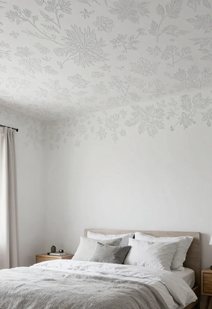 16 Room Pop Design Ceiling Ideas That Elevate Interiors - 11. Stenciled Ceiling Designs 1