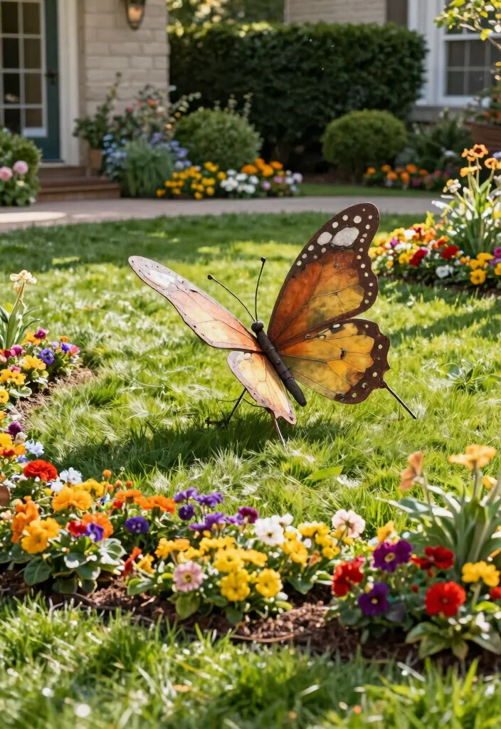 16 Simple Landscaping Front Yard 2026 Trending Ideas That Look Polished - 10. Outdoor Art Installations 1