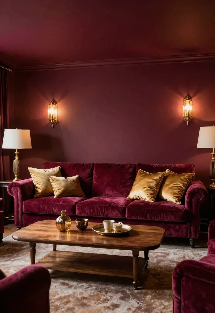16 Wall and Ceiling Same Color Ideas With Seamless Style 11 16 Wall and Ceiling Same Color Ideas With Seamless Style - 11. Rich Burgundy Drama 1