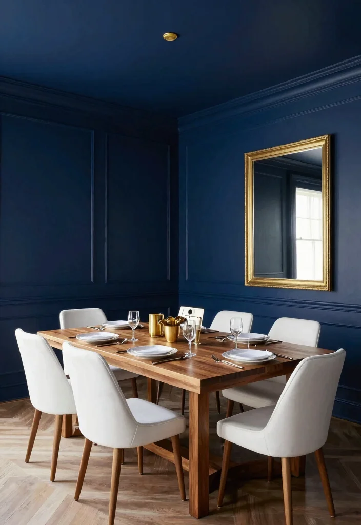 16 Wall and Ceiling Same Color Ideas With Seamless Style 12 16 Wall and Ceiling Same Color Ideas With Seamless Style - 12. Classic Navy Sophistication 1