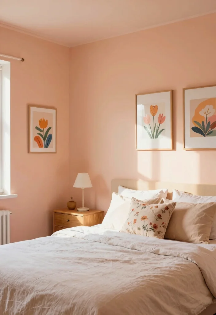 16 Wall and Ceiling Same Color Ideas With Seamless Style 14 16 Wall and Ceiling Same Color Ideas With Seamless Style - 14. Soft Peach Glow 1