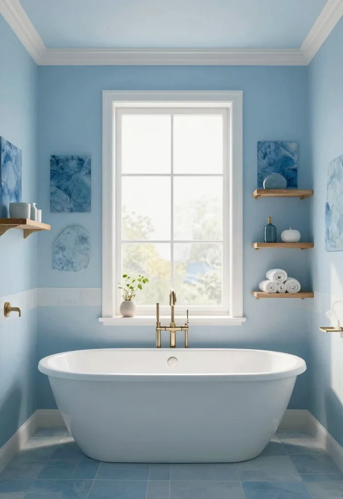 16 Wall and Ceiling Same Color Ideas With Seamless Style 5 16 Wall and Ceiling Same Color Ideas With Seamless Style - 5. Cool Blue Retreat 1