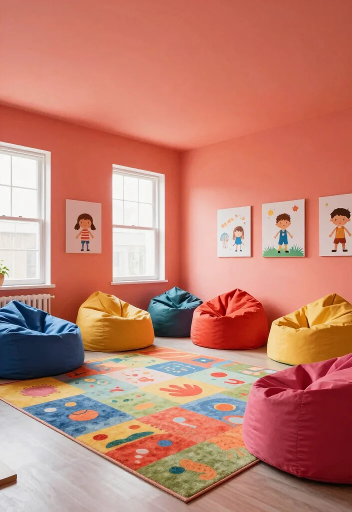 16 Wall and Ceiling Same Color Ideas With Seamless Style 8 16 Wall and Ceiling Same Color Ideas With Seamless Style - 8. Vibrant Coral Accents 1