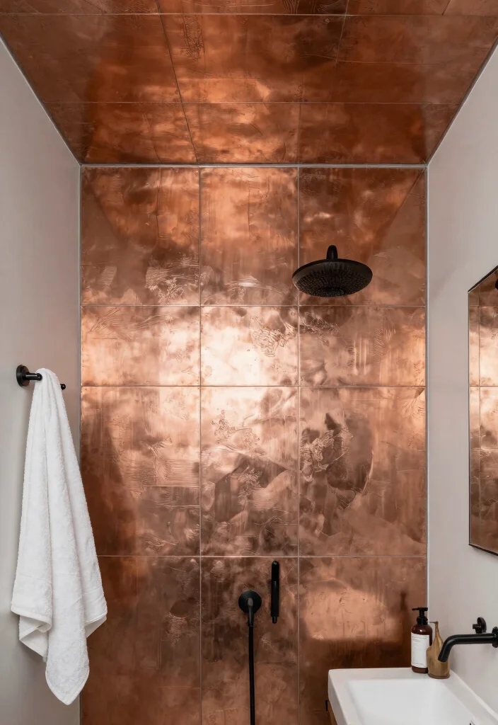 17 Bathroom Ceiling Design Modern Ideas With Luxe Touch 10 17 Bathroom Ceiling Design Modern Ideas With Luxe Touch - 10. Metal Ceiling Tiles 1