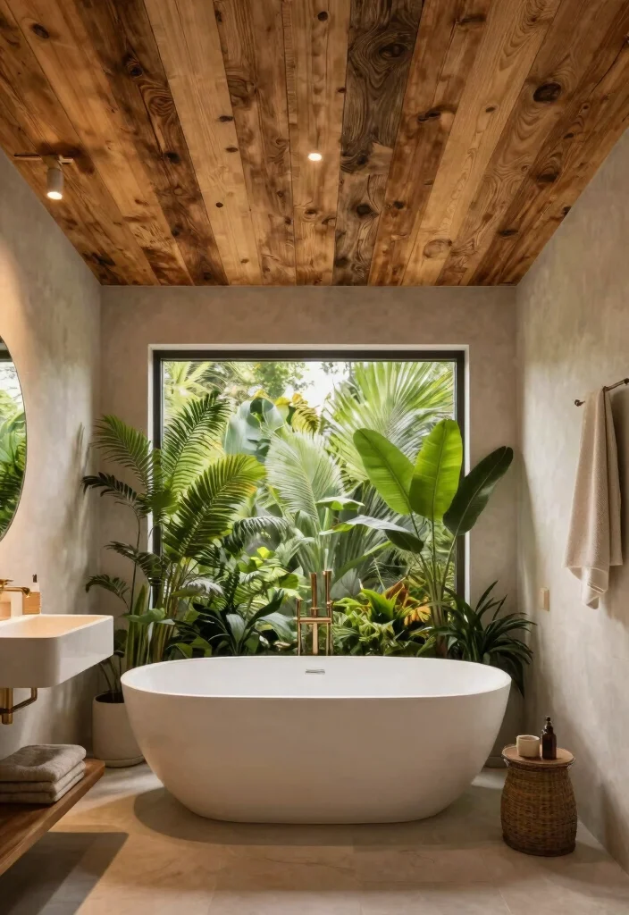 17 Bathroom Ceiling Design Modern Ideas With Luxe Touch 12 17 Bathroom Ceiling Design Modern Ideas With Luxe Touch - 12. Nature-Inspired Ceiling Designs 1