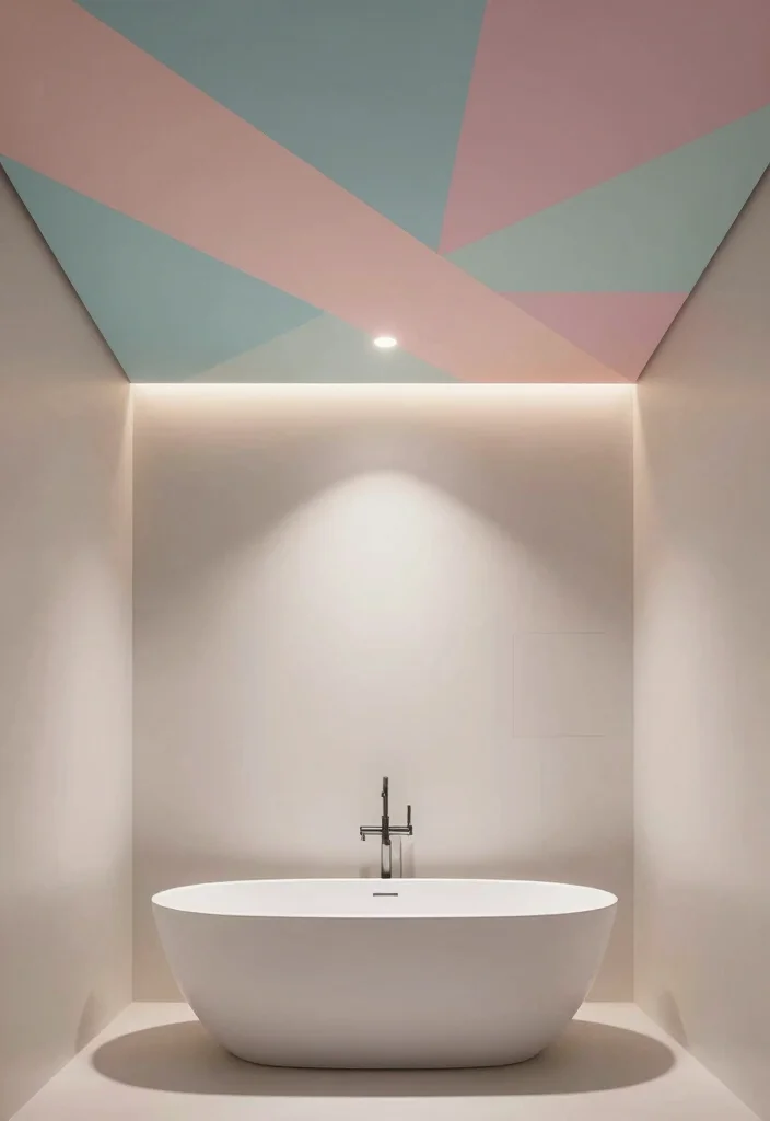 17 Bathroom Ceiling Design Modern Ideas With Luxe Touch 13 17 Bathroom Ceiling Design Modern Ideas With Luxe Touch - 13. Geometric Ceiling Patterns 1