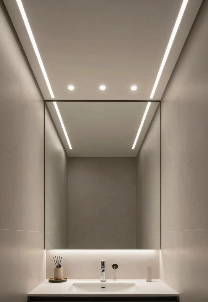 17 Bathroom Ceiling Design Modern Ideas With Luxe Touch 4 17 Bathroom Ceiling Design Modern Ideas With Luxe Touch - 4. Sleek Suspended Ceiling 1