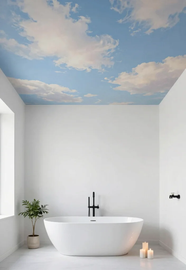 17 Bathroom Ceiling Design Modern Ideas With Luxe Touch 5 17 Bathroom Ceiling Design Modern Ideas With Luxe Touch - 5. Artistic Mural Ceilings 1