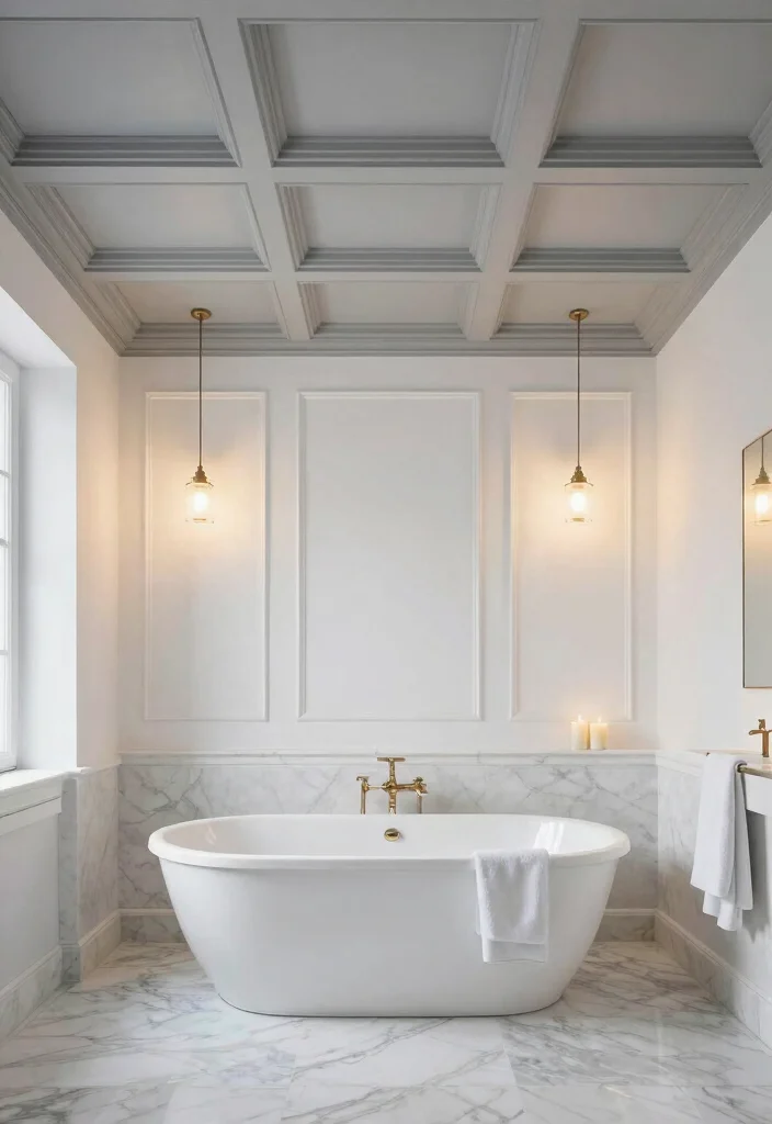 17 Bathroom Ceiling Design Modern Ideas With Luxe Touch 6 17 Bathroom Ceiling Design Modern Ideas With Luxe Touch - 6. Modern Coffered Ceiling 1