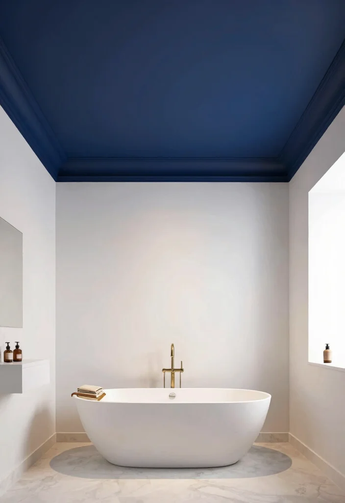 17 Bathroom Ceiling Design Modern Ideas With Luxe Touch 8 17 Bathroom Ceiling Design Modern Ideas With Luxe Touch - 8. Bold Painted Ceilings 1