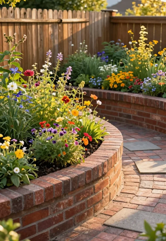 17 Brick Raised Garden Beds Ideas With Classic Structure - 2. Curved Brick Edges 1