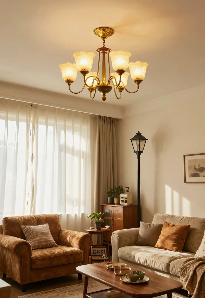 17 Ceiling Lighting Ideas That Transform Any Room - 5. Vintage Repurposed Fixtures 1