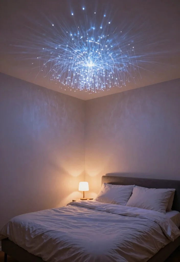 17 Ceiling Lighting Ideas That Transform Any Room - 6. Fiber Optic Lighting 1