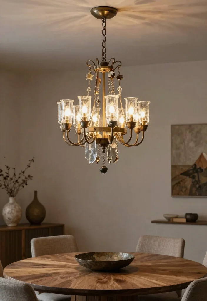 17 Ceiling Lighting Ideas That Transform Any Room - 7. Statement Chandeliers with Recycled Materials 1