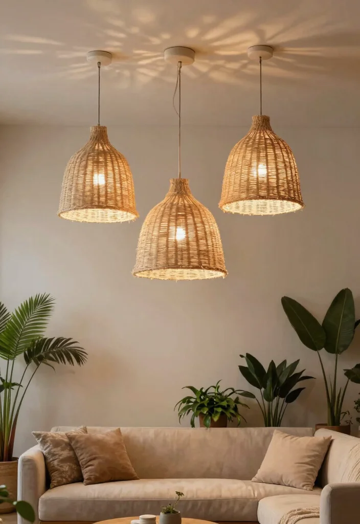 17 Ceiling Lighting Ideas That Transform Any Room - 8. Natural Fiber Ceiling Lights 1