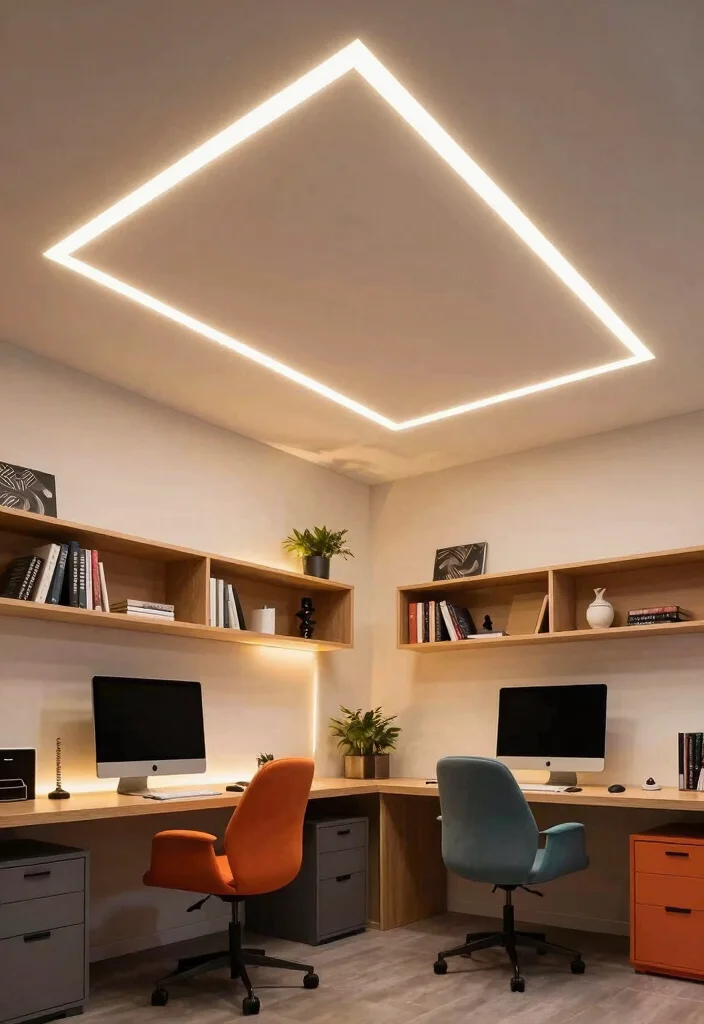 17 Ceiling Lighting Ideas That Transform Any Room - 9. Artistic LED Light Panels 1