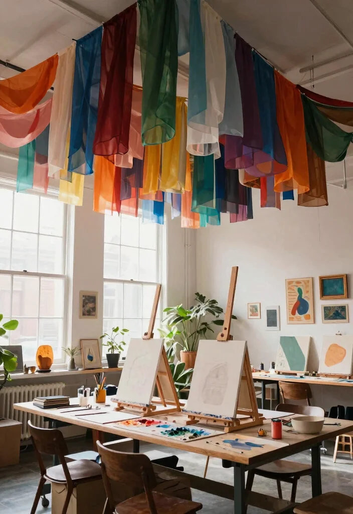 17 Ceiling Panels Ideas With Texture & Depth - 15. Tapestry or Fabric Swag 1