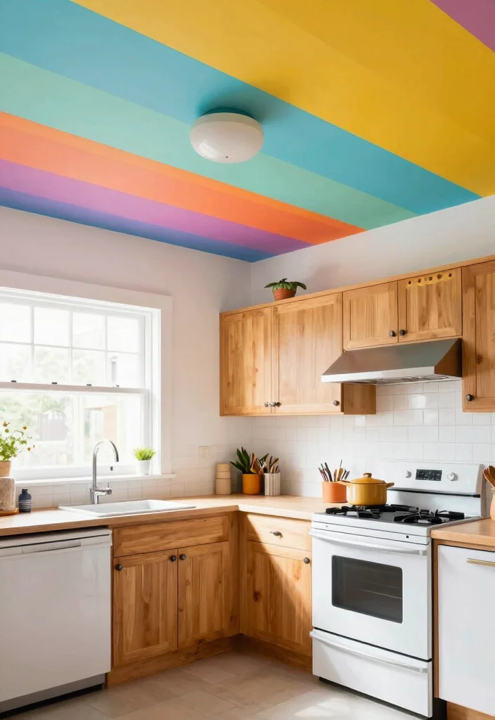 17 Ceiling Panels Ideas With Texture & Depth - 17. Colorful Ceiling Treatments 1